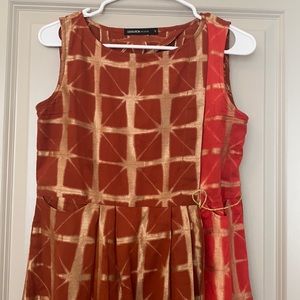 Orange angarkha dress